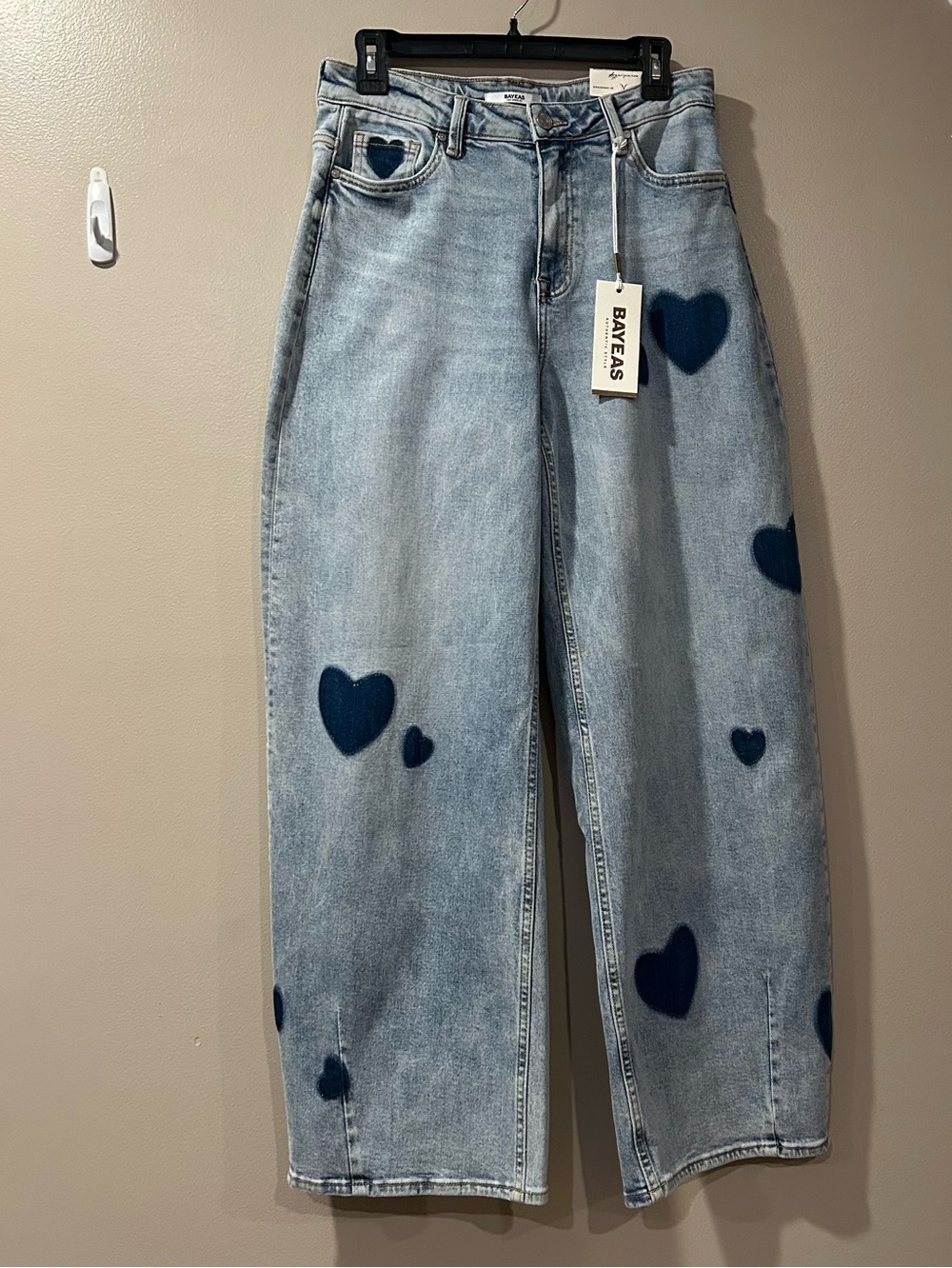Bayeas High Rise Shadow Wash Barrel Leg Jeans